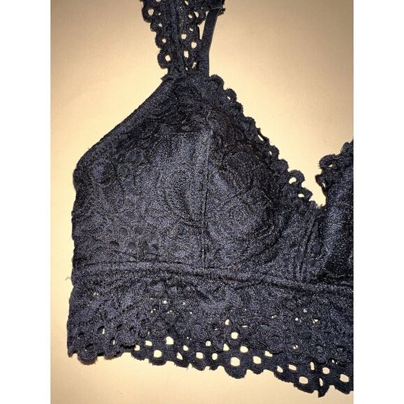 Live Love Dream Aeropostale Bra Women XS Black Lace Bralette Wireless Padded - Picture 5 of 16